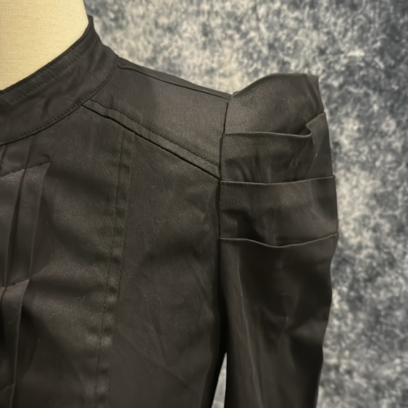 Arden B black cotton jacket w chains Victorian goth strampunk military - Picture 2 of 7